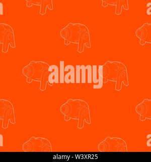 Circus cannon pattern vector orange Stock Vector