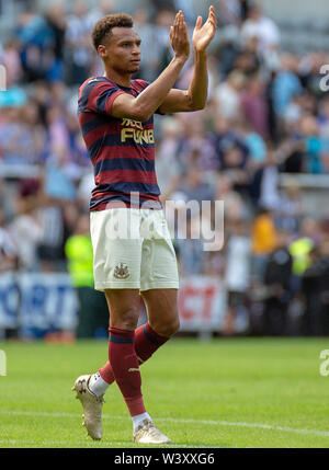 Jacob Murphy of Newcastle United - Newcastle United v FC Augsburg, Pre-Season Friendly, St James' Park, Newcastle upon Tyne - 4th August 2018 Stock Photo