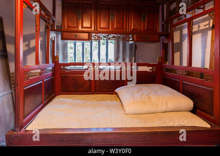 Traditional bedroom in taiwan, empty bedroom. Stock Photo