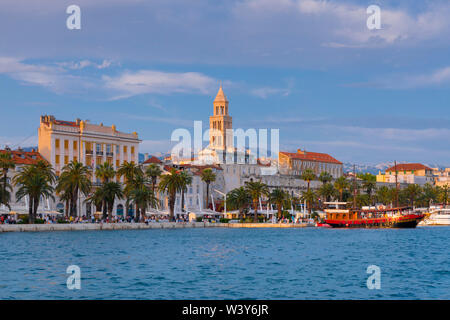 Split Harbour, Split, Dalmatian Coast, Croatia, Europe Stock Photo