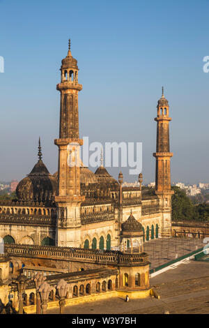 India, Uttar Pradesh, Lucknow, Asifi Mosque at Bara Imambara complex Stock Photo