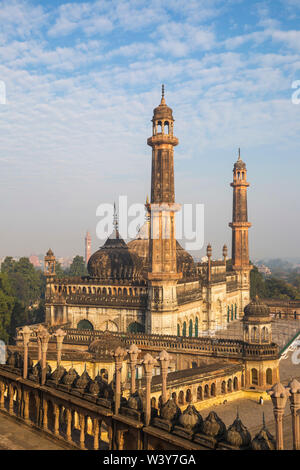 India, Uttar Pradesh, Lucknow, Asifi Mosque at Bara Imambara complex Stock Photo