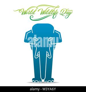 world wildlife day banner design, animal in forest design Stock Vector