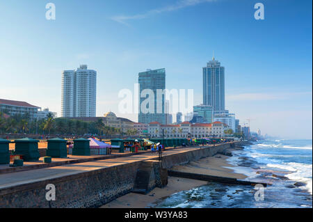 Galle Face Green and Galle Face Beach, Colombo, Sri Lanka Stock Photo