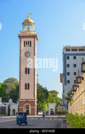 Lighthouse Clock Tower, Fort, Colombo, Sri Lanka Stock Photo