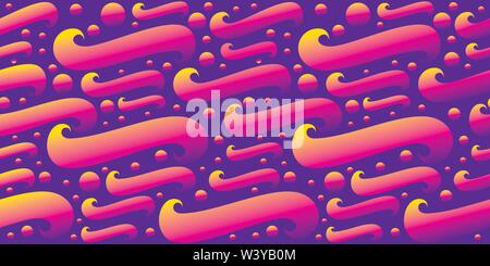colorful wave shape pattern background design Stock Vector