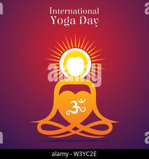 International Yoga Day Logo Design Vector Illustration Stock Vector Image Art Alamy