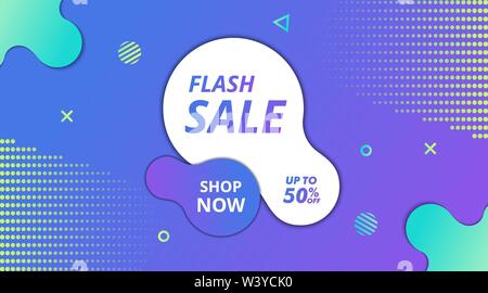 Dynamic Modern Fluid Background Promotion Fashion Banner, Flyer, Advertising Stock Photo