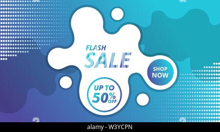 Dynamic Modern Fluid Background Promotion Fashion Banner, Flyer, Advertising Stock Photo