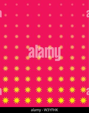 creative yellow flower pattern on pink background design Stock Vector