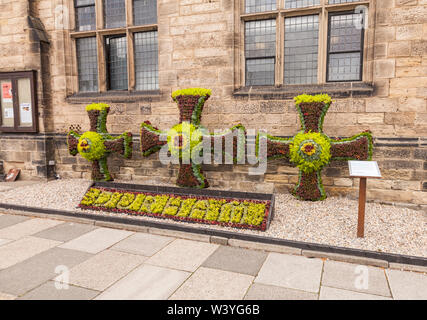 St.Cuthberts Cross floral display at Durham,England,UK Stock Photo