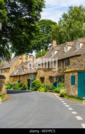 Stone cottages in the village of Snowshill in the Cotswolds, England