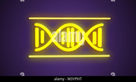 dna 3D blue line Blue background Stock Photo