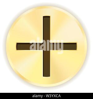 Screw head. Cross shape. Vector illustration Stock Vector
