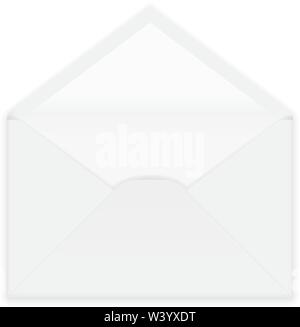 Open white envelope. Vector 3d illustration Stock Vector