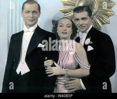 FORSAKING ALL OTHERS 1934 MGM film with from left: Robert Montgomery, Joan Crawford, Clark Gable Stock Photo
