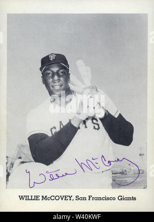 Willie McCovey was a star baseball player for the San Francisco Giants in the 1960s. Stock Photo