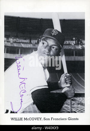 Willie McCovey was a star baseball player for the San Francisco Giants in the 1960s. Stock Photo