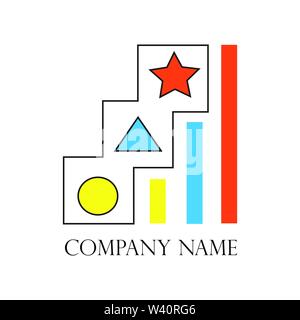 Businessman career development illustration. with the star on the top, isolated with a white background Stock Vector