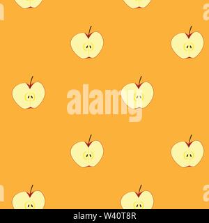 apple clipart illustration, for seamless background, vector format. Stock Vector