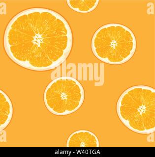 seamless orange fruit pattern vector illustrations Stock Vector