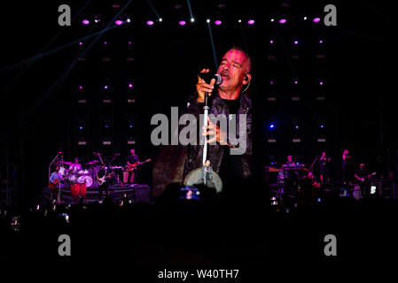 Torino, Italy. 18th July, 2019. Eros Ramazzotti performs live on stage during the music tour 2019 at the Stupinigi Sonic Park festival in Stupinigi. Credit: SOPA Images Limited/Alamy Live News Stock Photo