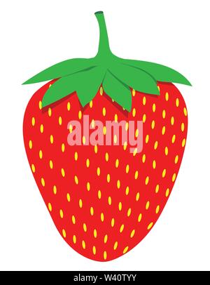 strawberry fruit vector illustrations Stock Vector