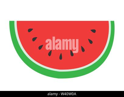 Cut water melon fruits vector illustrations. Stock Vector