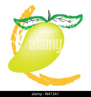 Mango vector illustration isolated on white background Stock Vector