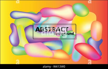 Plastic colorful shapes. Abstract background Stock Vector