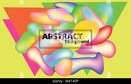 Plastic colorful shapes. Abstract background Stock Vector