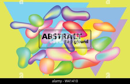 Plastic colorful shapes. Abstract background Stock Vector