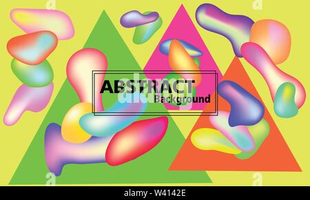 Plastic colorful shapes. Abstract background Stock Vector