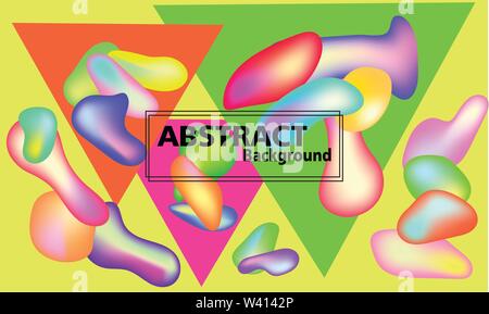 Plastic colorful shapes. Abstract background Stock Vector