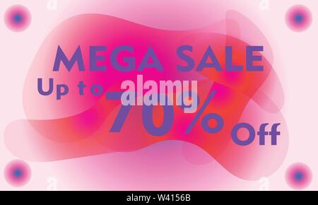 Sale banner template design Big sale special offer. flowing dynamic shape background Stock Vector
