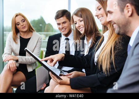 Group of business people working during training Stock Photo