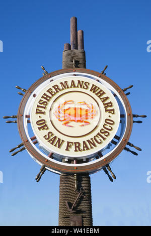 Fishermans Wharf sign, San Francisco Stock Photo