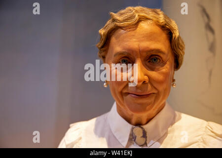 Helen Keller in Madame Tussauds of New York Stock Photo