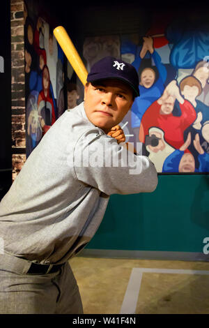 Kentucky USA, July 3, 2021 Wax figure of American Baseball…