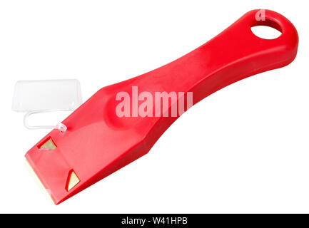 Can of sticky label remover on white background Stock Photo - Alamy