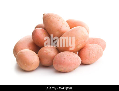 Fresh potatoes. Raw potatoes isolated on white background. Stock Photo