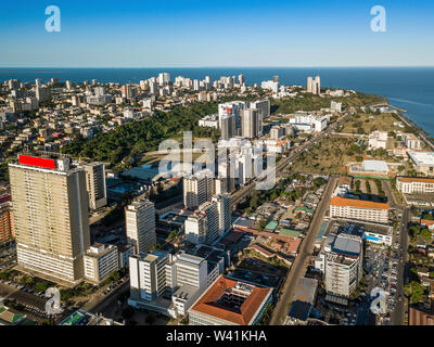 Aerial view of downtown of Maputo, capital city of Mozambique, Africa Stock Photo