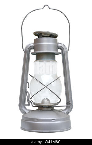 Isolated objects: brand new kerosene lamp on white background Stock Photo