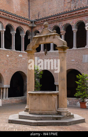 Europe, Italy, Emilia-Romagna, Bologna,  Seven Churches Complex, cloister Stock Photo