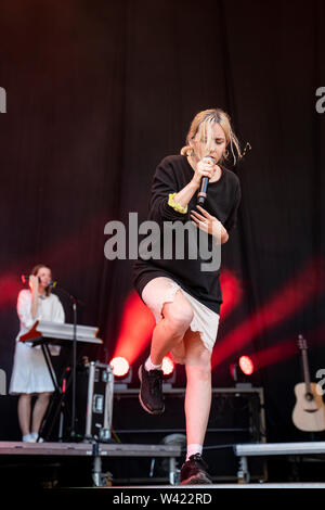 Uskedalen, Norway - June 28th, 2019. The Norwegian singer Iris performs a live concert during the Norwegian music festival Festidalen 2019. (Photo credit: Gonzales Photo - Jarle H. Moe). Stock Photo