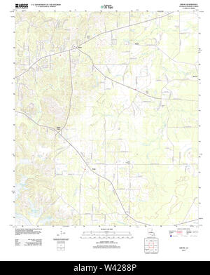 USGS TOPO Map Louisiana LA Libuse 20120405 TM Stock Photo