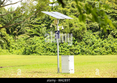 Solar Powered CCTV Singapore Stock Photo