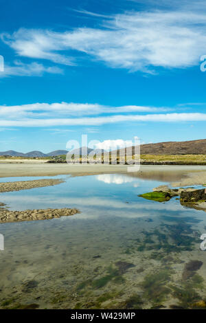 The Beach, Seilebost at Low Tide, West Harris, Scotland, uk Stock Photo