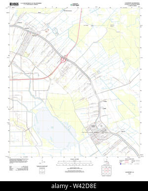 USGS TOPO Map Louisiana LA Lockport 20120326 TM Stock Photo