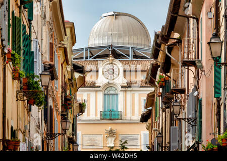 The facade of the Apostolic Palace and the Vatican Observatory, Castel Gandolfo, Italy Stock Photo